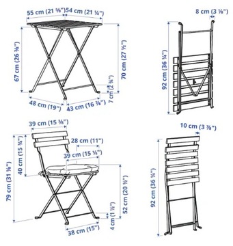 ИКЕА ТАРНО - садовый набор стол + 2 стула