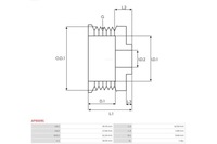 фото thumb №8, Колесо ременное alter. электростартер a12570c as-pl