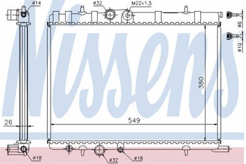 фото thumb №6, Радиаторов peugeot 307 2.0,1.4/2.0hdi 01- nissens