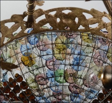 Śliczny żyrandol/lampa szkło Muranoklosz-758