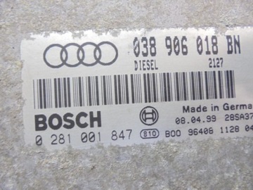 фото thumb №5, Audi a3 8l комп'ютер 038906018bn 1,9tdi 0281001847