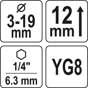 ТРУБНАЯ РЕЗЬБА YATO ПРОЧНОСТЬ НАРУЖНАЯ 1/4