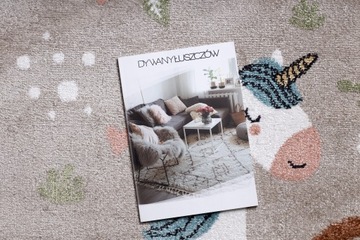 DYWAN DZIECIĘCY FUN 120x170 JEDNOROŻEC beż #O590