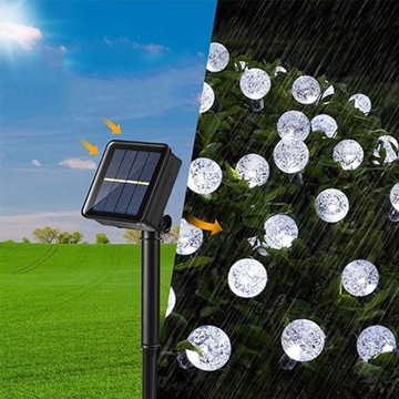 СОЛНЕЧНЫЕ САДОВЫЕ ЛАМПЫ GIRLANDA 100LED, 12m COLD