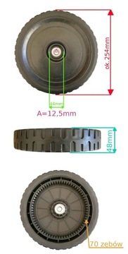 РУЧНАЯ КОСИЛКА КОЛЕСО 254 ММ HK46CM HK51BS625N4W1 70Z