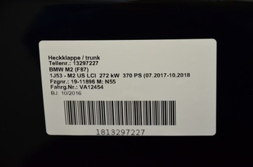 фото thumb №9, Кришка зад bmw m2 f87 компетиція