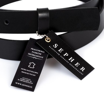 Pasek skórzany SEPHER Classic 4cm CAPPUCCINO | 70