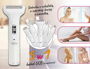 SET Аккумуляторная бритва с сеткой Триммер для бикини Брови Нос AKU USB