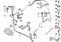 фото thumb №5, Mini cabrio r57 кронштейн трубка рідина охолоджуючий 17122757196 2757196