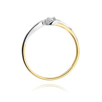Кольцо W-21 0,08CT Diamond Yellow Gold 585
