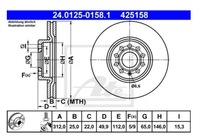 фото thumb №1, Ate тормозные диски передние vw eos caddy golf passat