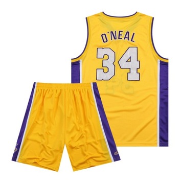Спортивная одежда из вышитой баскетбольной майки Lakers O'Neal №34