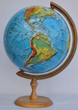 Szkolne AKCESORIA Dla DZIECI Naukowe POMOCE Globus fizyczny 3D 32 cm MEGA