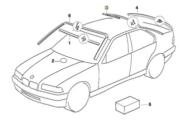 BMW górna uszczelka szyby tylnej tył E36 sedan