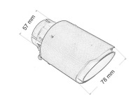 фото thumb №10, Наконечник глушник 80mm вхід 57mm 2.25 зчеплення карбон