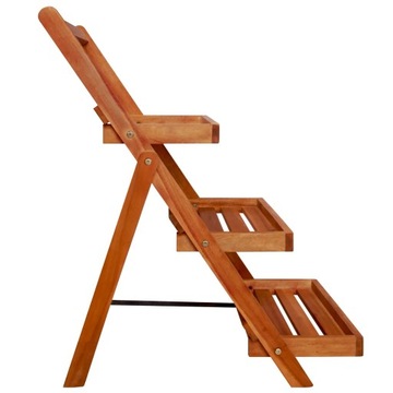 vidaXL Подставка для растений, 3 яруса, 50x63x80 см, массив акации