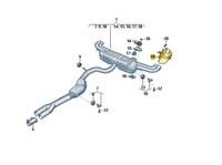 фото thumb №1, Накладка насадки выхлоп трубы правая хром audi rs3 8y оригинал od aso