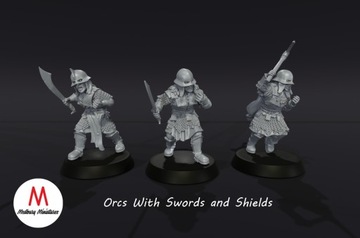 Orc Warriors with Sword and Shield - Zestaw x3