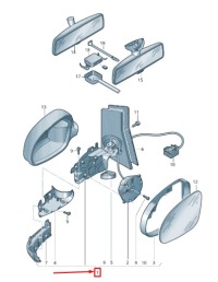 фото thumb №3, Vw golf plus 5m передняя часть правый сторона wing mirror lhd 5m1857508aq9b9