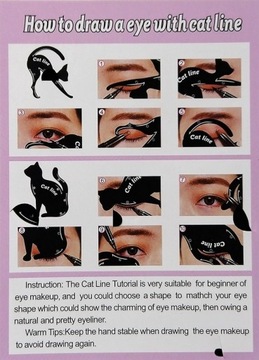 Шаблон для макияжа CAT LINE линии CAT EYE
