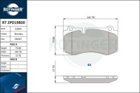 Тормозные диски rotinger rt 21177hp-gl t3 + тормозные колодки rt 2pd19800 Доставка, фото thumb