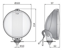 фото thumb №7, Фара противотуманный h3 белый шланг 0,15m wes