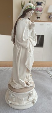 Matka Boska Maria Duża porcelanowa figurka XIX w.