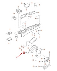 фото thumb №7, Vw beetle 9c1 armrest lid release push button 3b086844582v