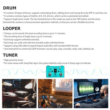 M-VAVE LOST TEMPO Педаль эффектов Drum Looper