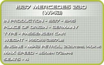 COBI 2251 НЕМЕЦКИЙ АВТОМОБИЛЬ 1937 ГОДА МЕРСЕДЕС 230