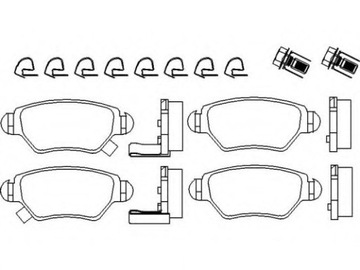 фото thumb №1, Тормозные колодки зад opel astra -05, corsa c 00-, zafira 99-