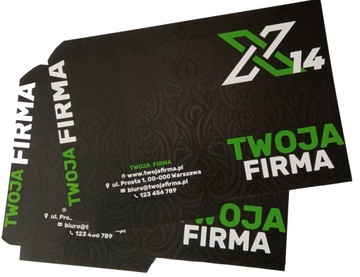 TECZKA firmowa A4 FOLIOWANA + Lakier UV 250 sztuk