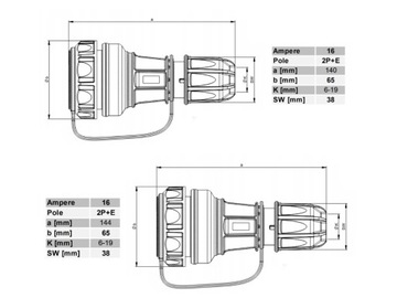 H07RN-F резиновый удлинитель 3х4мм2 16А 35м IP67