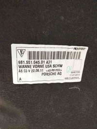 фото thumb №7, Обшивка багажника porsche cayman 981 98155104501 бензиновий 202kw 2014