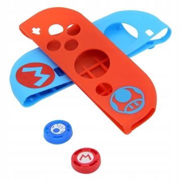 2x Etui silikonowe do Joy-Con Switch MARIO +Gumki