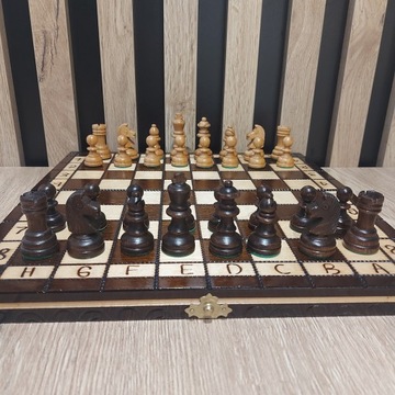 Деревянные королевские шахматы, настольная игра 31x31 ручной работы
