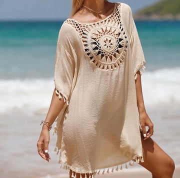 Pareo Tounic Boho Summer Dress Beach Peach Cape для воздушного пляжа