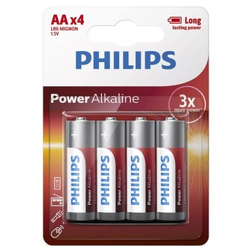 Baterie LR6 AA PHILIPS Power Alkaline blister 4szt