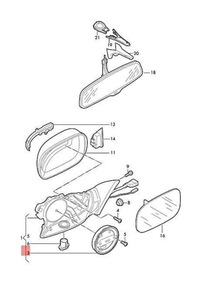 фото thumb №6, Регулювання дзеркало audi q7 4l 2007 2009 оригінальний 4l0959578a
