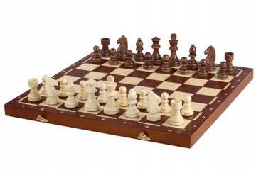 Zestaw drewniany - SZACHY + WARCABY + BACKGAMMON