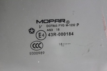 фото thumb №2, Стекло дверь правые зад chrysler pacifica ii 2 17- bdb оригинальная
