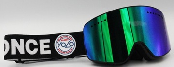 GOGLE SNOWBOARDOWE YOLO POLARYZACJA 2 SZYBY FULL ZESTAW ZIELONE ANTI FOG