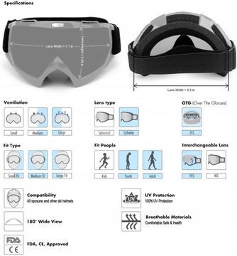 МОТОЦИКЛОВЫЕ ОЧКИ ATV MX UV400 МОТОКРЕСТНЫЕ ОЧКИ