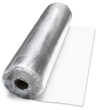 Теплоизоляционный алюминиевый фольга 0,4x1000мм термомат 10м2 до 500°C