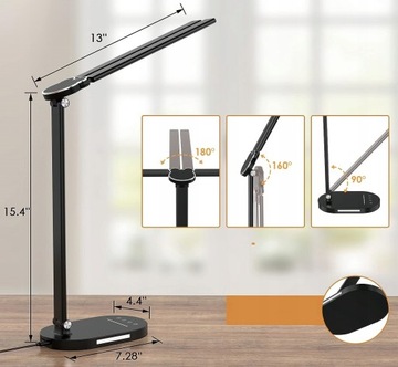 Lampka biurkowa czarny 13,81 W