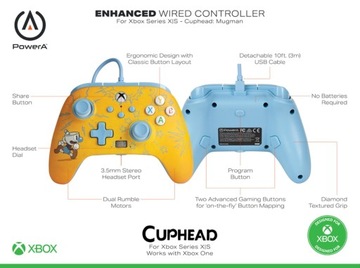 PowerA Pad przewodowy XO XSX PC Cuphead Mugman