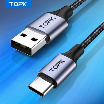 Быстрый кабель USB-USB C / USB Type C 2 метра TOPK