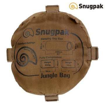 SNUGPAK JUNGLE BAG 2°C 900г МОСКИТНАЯ СЕТКА COY