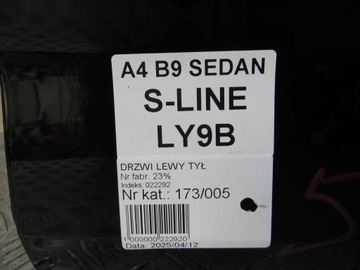 фото thumb №8, Audi a4 b9 s-line sedan дверь левый зад ly9b 15-