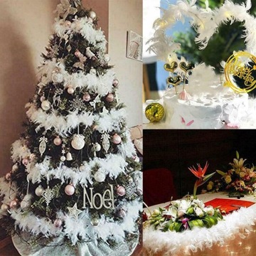 БОА БЕЛОЕ ПЕРО ДЛЯ ЕЛКИ, ПЛОТНАЯ ЦЕПЬ 2М